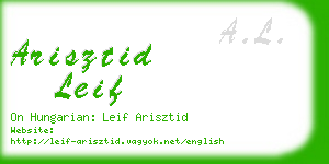 arisztid leif business card